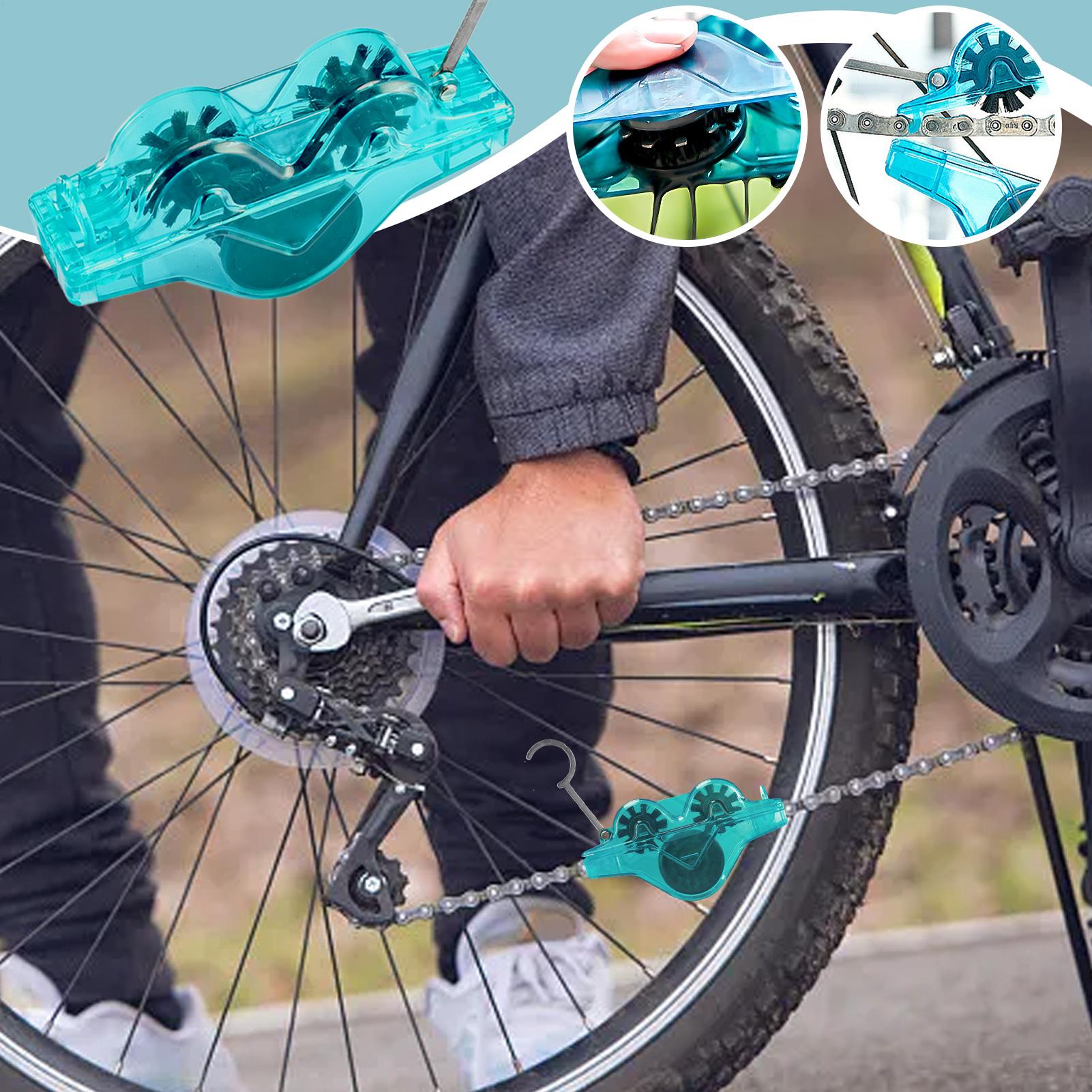 Cycling Gear Men - منظف سلسلة الدراجة مع فرشاة دوارة