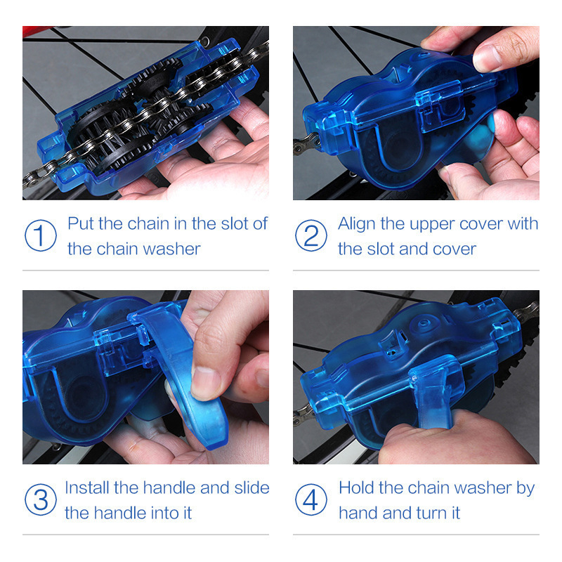 طقم تنظيف سلسلة الدراجة 3 قطع، - مراجعة Bike Chain Cleaner وسعره